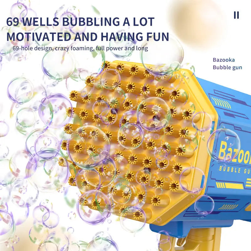 Bubble Machine Guns, Bubble Guns With Light, Bubble Solution, Summer Toy Gift For Outdoor Indoor Birthday Wedding Party